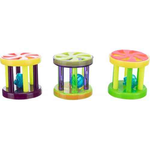 Іграшка Trixie Ball and Roll для котів м яч та валик з брязкальцем 4,5 см Київ