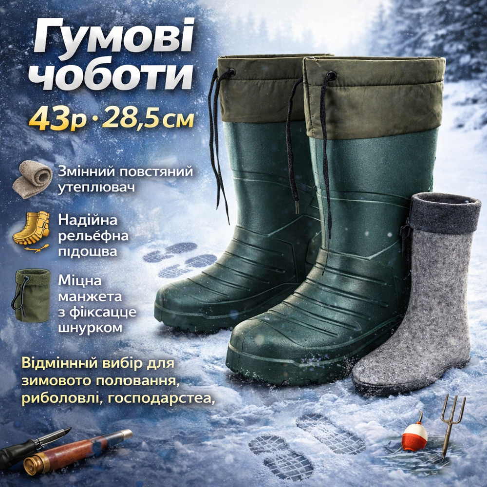 Активные мужские резиновые сапоги, Резиновые сапоги мужские рабочие, Рабочая обувь для мужчин MS-66 Львов - изображение 14