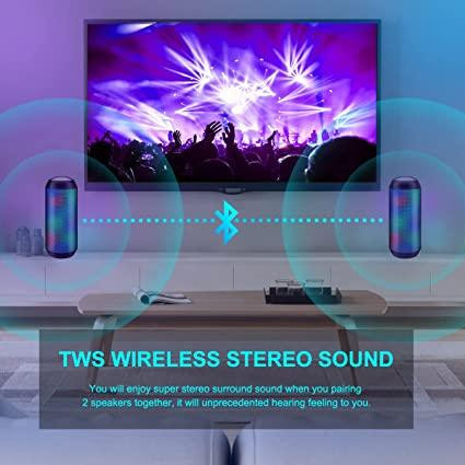 Портативна Bluetooth-колонка Smart Bright 10W, Bluetooth 5.0, LED-підсвітка 7 режимів, TWS Stereo, до 24 годин роботи Київ - фото 8