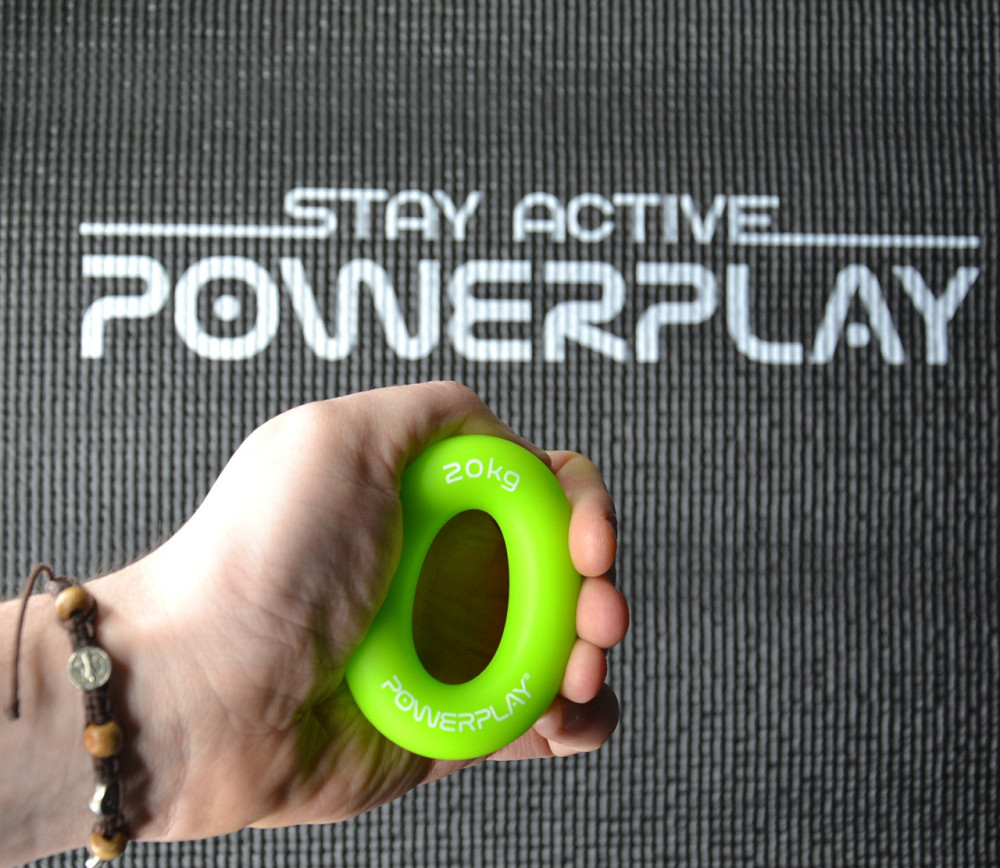 Еспандер кистьовий силіконовий PowerPlay PP-4324 Hand Grip Ring Medium 20 кг. Зелений Каменское - изображение 8