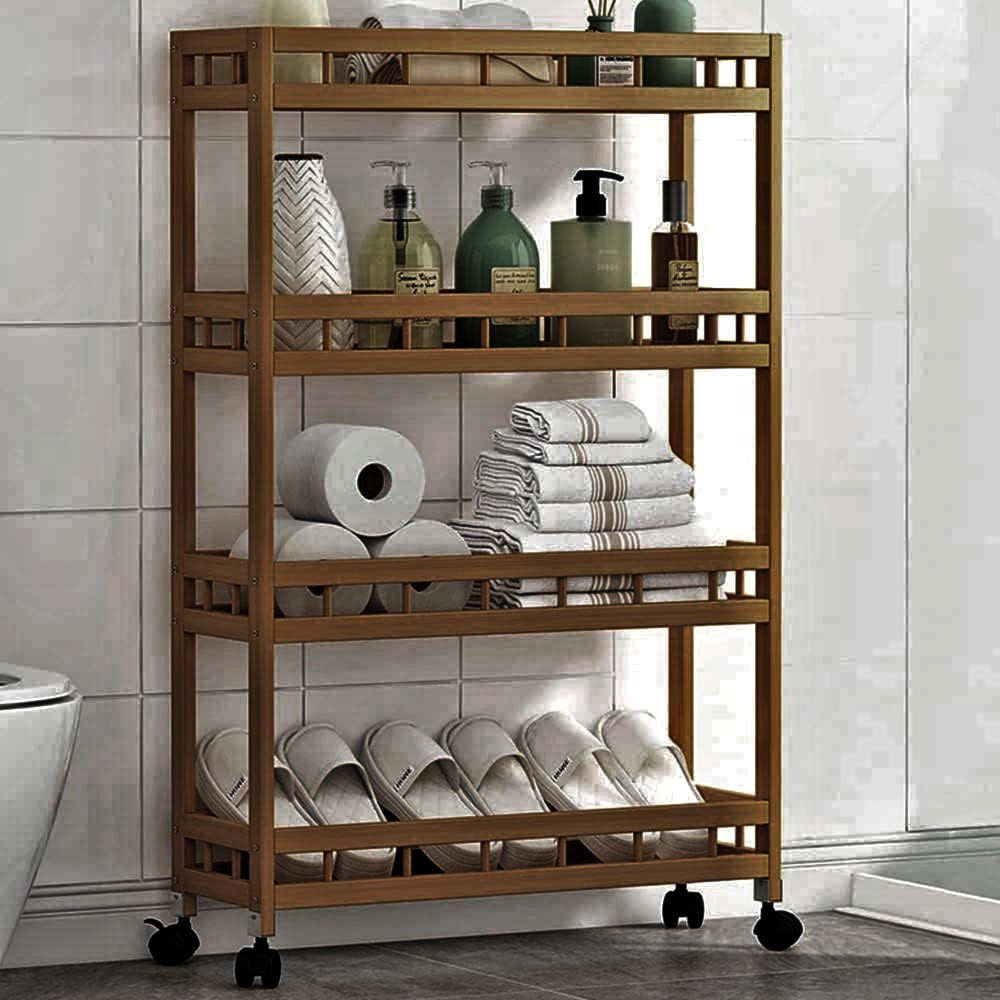 Этажерка для ванной на колёсиках 