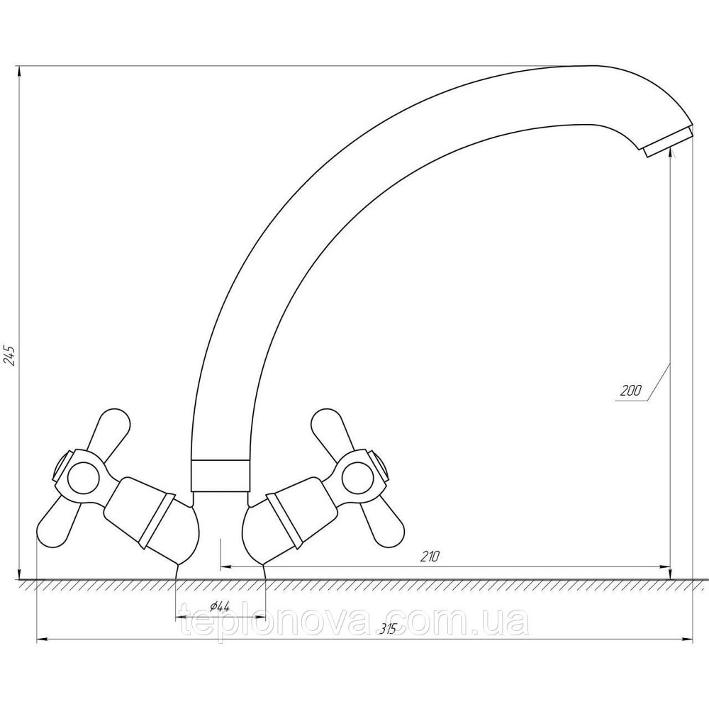 Смеситель для кухни Globus Lux GB-SHARM-0300-08 Черновцы - изображение 5