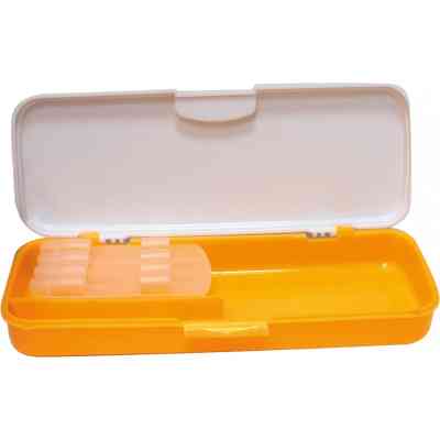 Пенал Cool For School Пластиковый с застежкой Оранжевый 8012 (CF85559) Винница