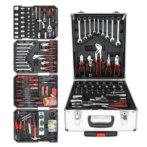 Профессиональный набор инструментов Tools Set KRAFFTEC в чемодане с трещоткой из 408 предметов WC-95 Львов