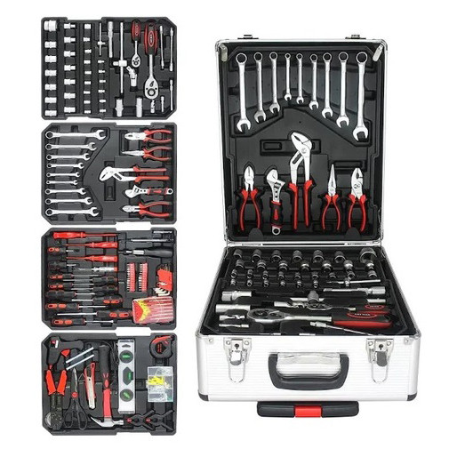 Профессиональный набор инструментов Tools Set KRAFFTEC в чемодане с трещоткой из 408 предметов WC-95 Львов - изображение 1
