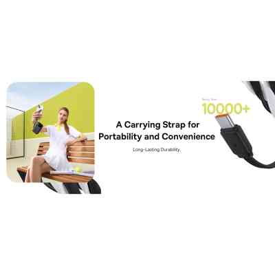 Батарея универсальная Baseus QPow2 20000mAh 30W, with 2*Type-C Cable, White (P10055009213-00) Винница