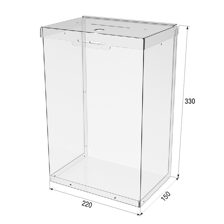 Ящик EKOSTAR с замком для пожертвований и сбора денег 220x150x330. Объем 11 литров Киев - изображение 4