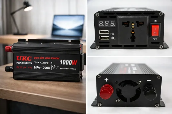 Преобразователь напряжения 12V-220V UKC 1000 Вт с чистой синусоидой / автомобильный инвертор 12 В в 220 В с цифровым дисплеем и USB выходом Коломия