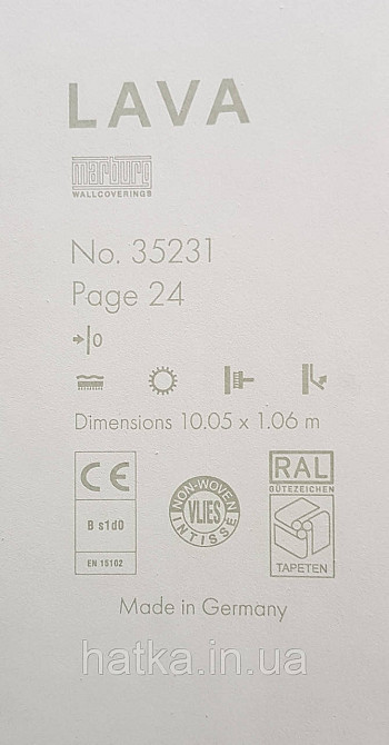 Обои виниловые на флизелине Marburg Lava метровые однотонные структурные под крошку темно серые Киев - изображение 4
