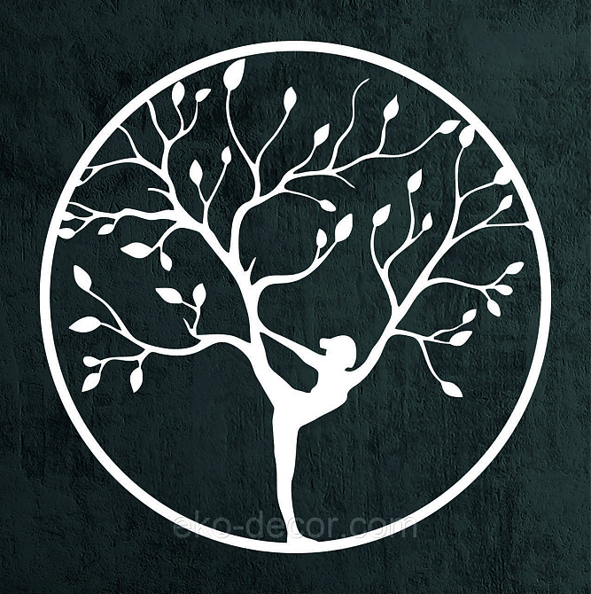 Декоративне настінне 3D Панно «ЙОГА» Декор на стіну з об'ємом 70*70 см, Білий Київ - фото 7