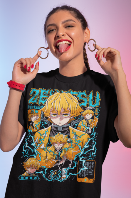 Футболка для хлопчика з аніме принтом Вбивця демонів оверсайз (зріст від 165 до 180) Чорний AnimeJ0181m Дніпро - фото 2