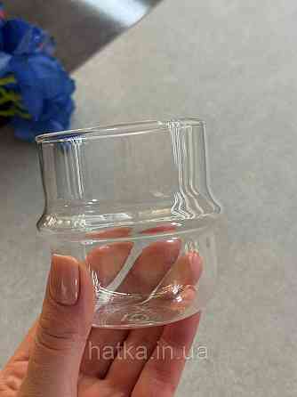 Склянка стильна скляна "Матча-латте" 330 мл прозора для дому та ресторану 8030-284 Київ