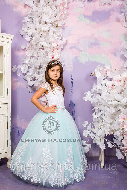 Длинное нарядное платье Дианочка Мята на 4-5, 6-7лет Кривой Рог - изображение 8