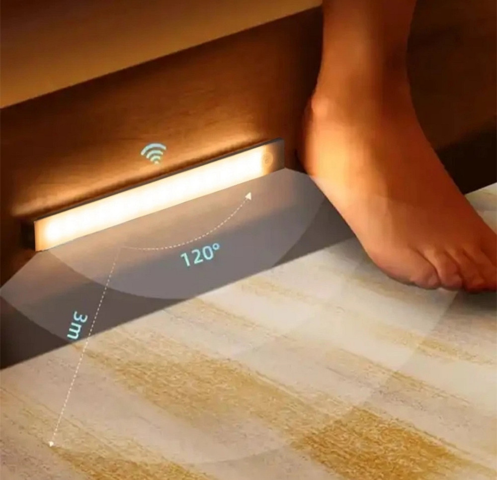 LED  світильник-нічник з датчиком руху і датчиком день/ніч 50 см 36 LED Теплий білий (0804) Смела - изображение 8