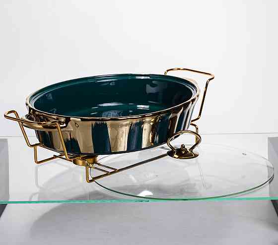 Марміт порцеляновий настільний овальний 2 літри мармітниця з підігрівом JY-7 Коломия