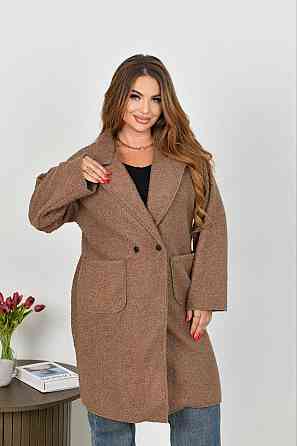 Жіноче стильне пальто з кишенями баранець на флісі Моко, 50/52 Одеса