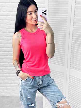 Майка жіноча рубчик Effy 42-44, Рожевий (неон) Київ