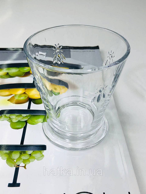Набір склянок 6 шт OLens "Флайс" 250 мл 102-709 прозорий фігурний скло для дому та ресторанів Київ - фото 1