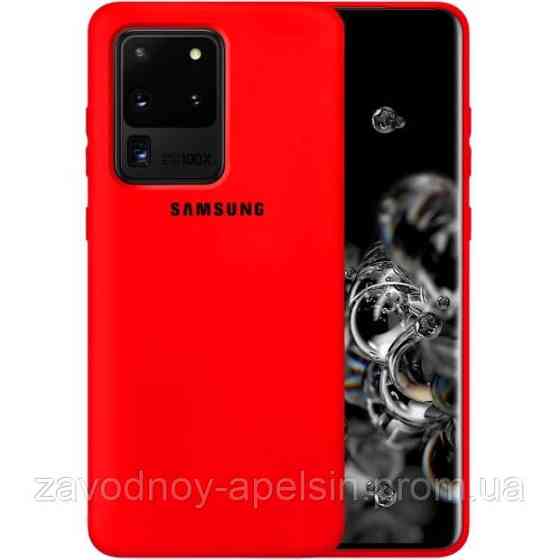 Samsung S20 Ultra G988 Силіконовий чохол Мікрофібра (червоний) Одеса