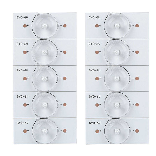 LED сегмент 6В для планки підсвічування РК телевізора, 10 шт, світлодіоди для ремонту LED TV Київ - фото 1