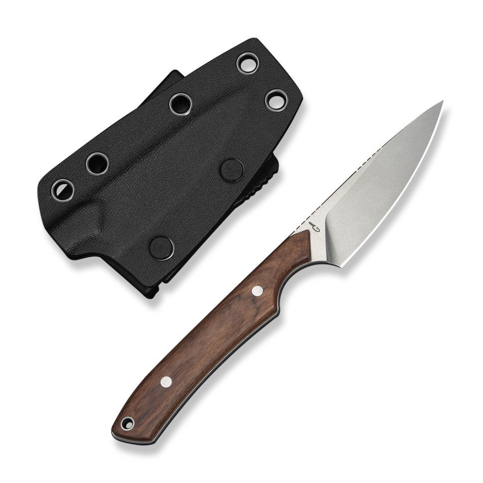 Ніж фіксований кишеньковий Civivi High Grass Field Knife (7,4 см) 14C28N / Wood дерево з чохлом Киев - изображение 6