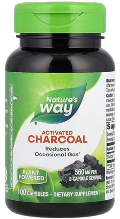 Активоване вугілля 560 мг Nature's Way Charcoal Activated 100 капс Київ