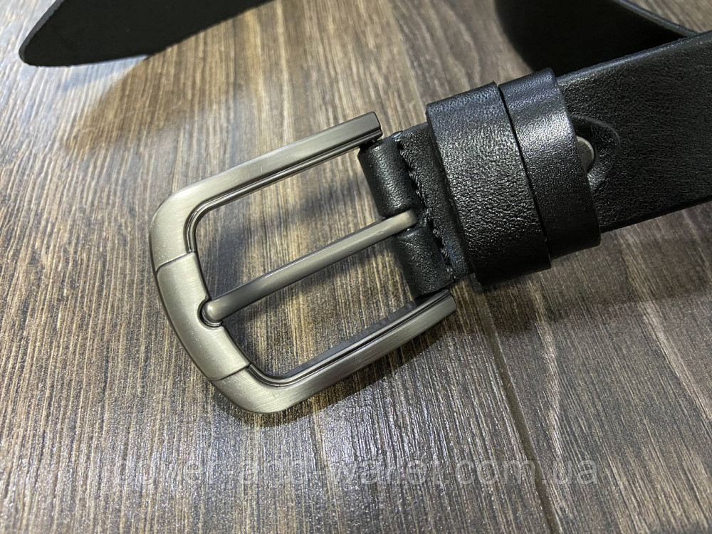 Класичний брючний чоловічий ремінь ST Leather 35 мм (чорний) Київ - фото 8