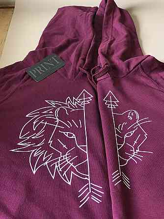 Парні толстовки з Левом і Левицею з капюшоном і кишенькою для хлопця та дівчини Чернівці