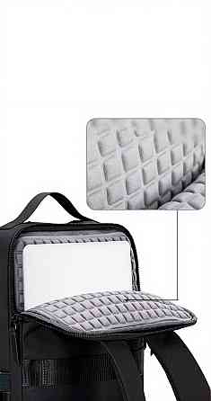 Рюкзак міський для ноутбука з протиударним відділенням, дорожній для подорожей 41х30х13 см, чорний Кам'янець-Подільський