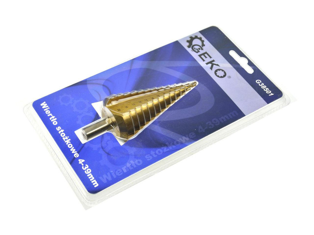 Свердло металу ступеневе "GEKO" HSS-tyt  4,0-39,0 / 3мм (4, 6, 8, 10, 12, 15, 18, 21, 24, 27, 30, 33, 36, 39мм) Киев - изображение 3