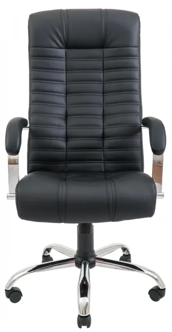 Офісне Крісло Керівника Richman Atlant Шкіра Комбо Lux Хром М2 AnyFix Чорний Дніпро - фото 2