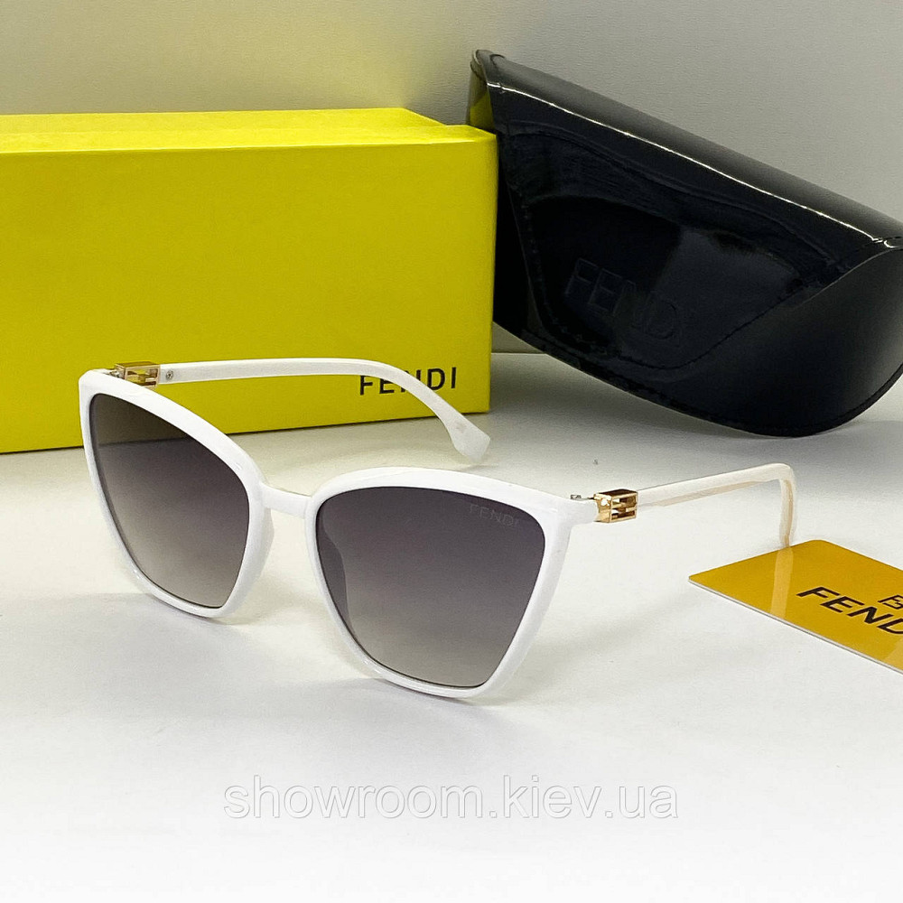 Жіночі сонцезахисні окуляри Fendi (0433) white Київ - фото 2