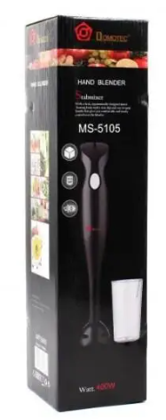 Занурювальний блендер DOMOTEC MS-5105, потужність 400 Вт, пластик, в комплекті стакан – для зручного подрібнення продуктів. Одеса - фото 7
