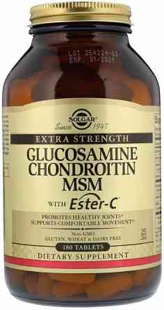 Глюкозамін хондроїтин MSM Solgar Glucosamine Chondroitin MSM 180 таблеток Київ