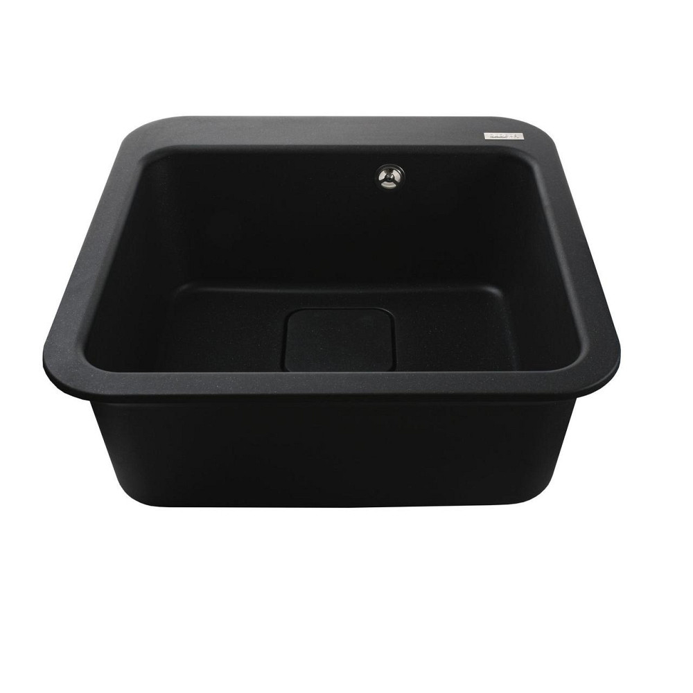 Гранітна мийка Globus Lux BARBORA чорний металік 510х510мм-А0001 (000007953) Київ - фото 6