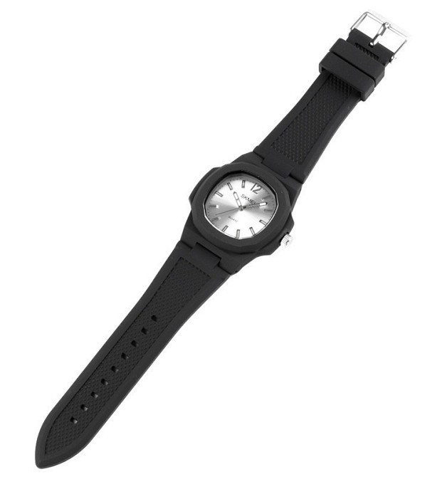 Мужские наручные часы Skmei 1717 (Черные с серебристым циферблатом) Киев - изображение 8