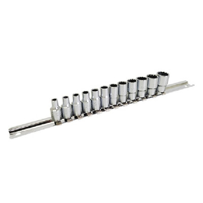 Набор головок Toptul на планке 12-гранные 1/4