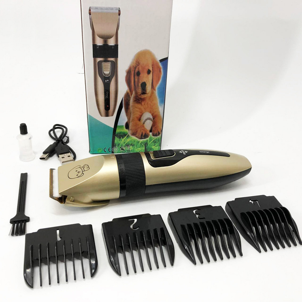 Машинка триммер для стрижки тварин собак / котів на акумуляторі з набором насадок Puppy SP-19 Львів - фото 2