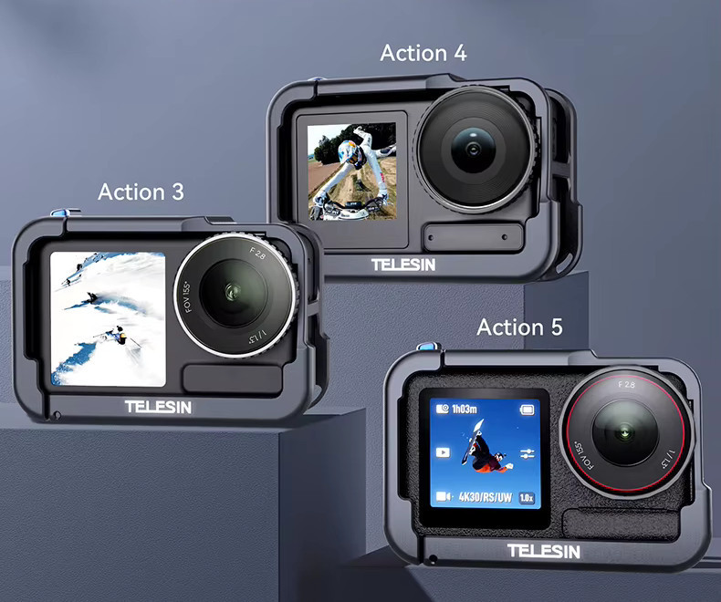 Рамка DJI Action 5/4/3 алюминиевая вертикальная/горизонтальная Telesin S6-FMS-13-TDJ Киев - изображение 4