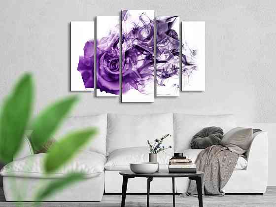 Модульна картина Квіти Абстракція Art-334_5 ( 80х118см ) Київ