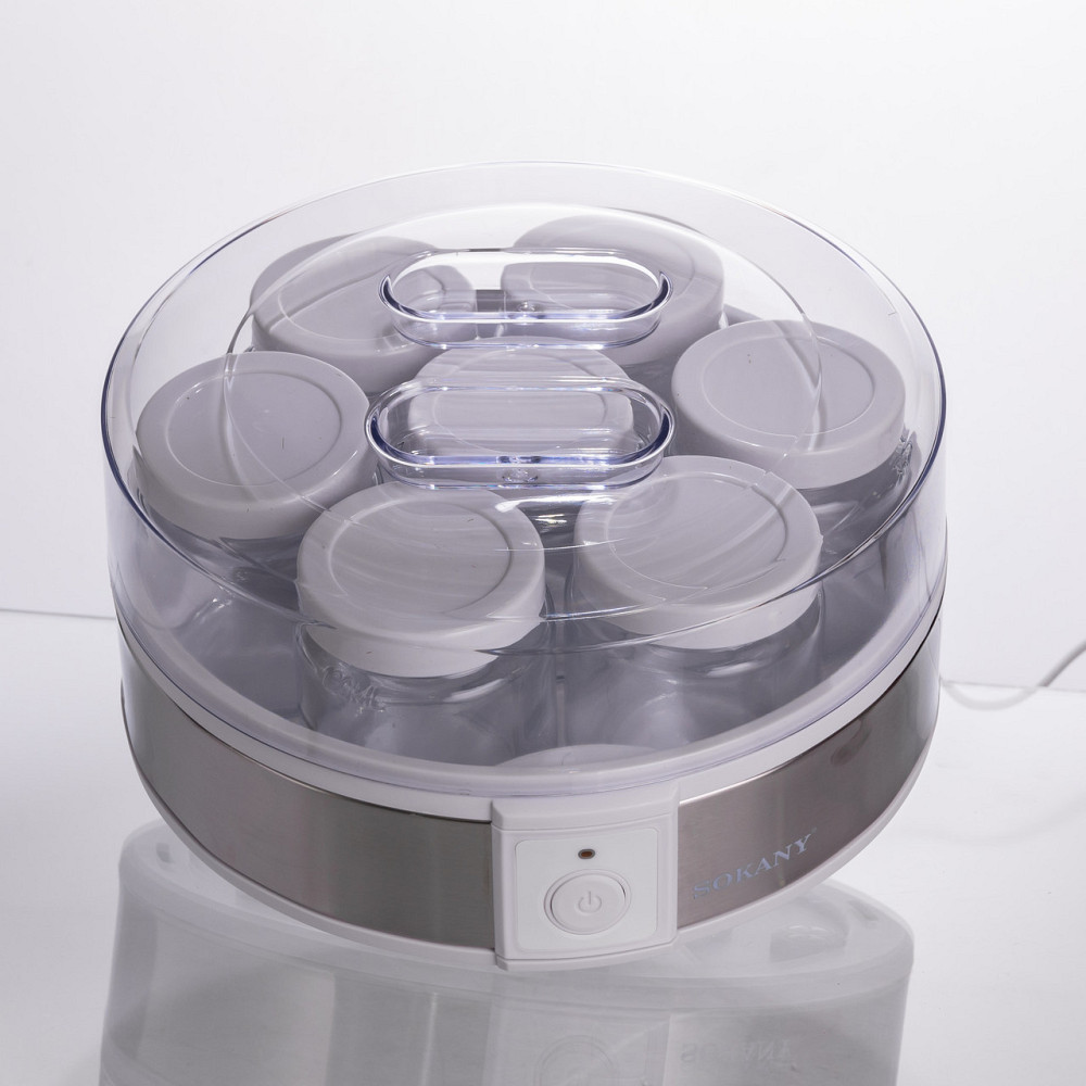 Йогуртниця електрична на 7 баночок по 180 (мл) апарат для приготування йогурту 20 Вт йогуртниця для дому SK-08017 Коломия - фото 4