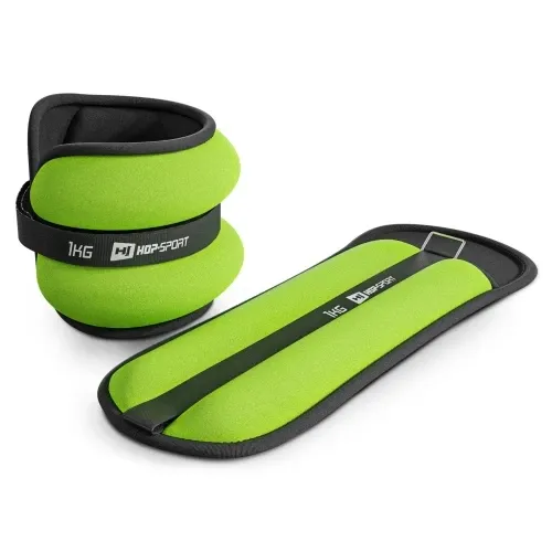 Набор утяжелителей для ног и рук 2х1 кг Hop-Sport зеленый Киев - изображение 2
