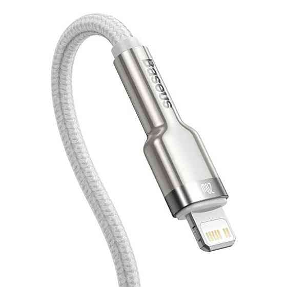 Кабель Baseus Cafule Series Metal Data Cable Type-C to iP PD 20W 1m White Одеса