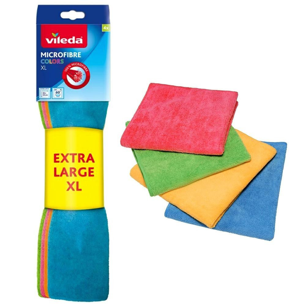 Салфетки из микрофибры Колорс XL (Colors XL) Vileda, 4 шт. Киев - изображение 1