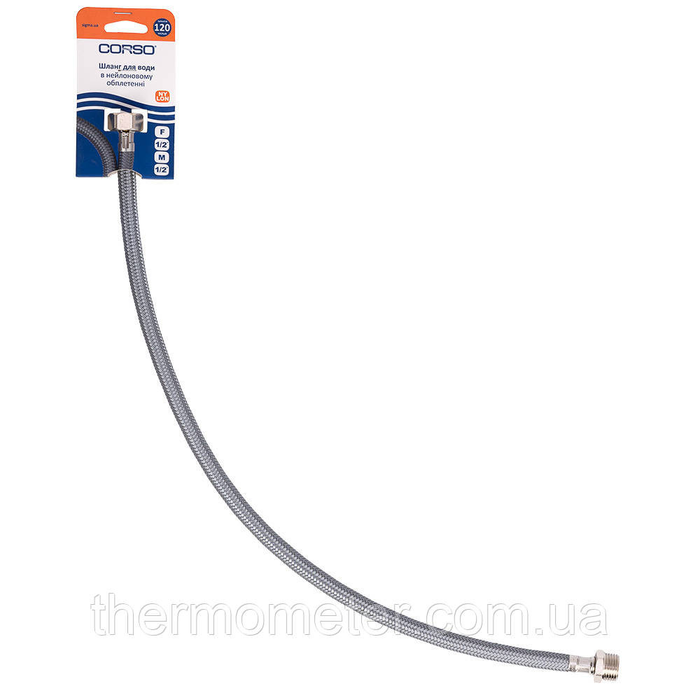 Шланг для воды 1/2" ВН 60см NYLON CORSO XA-1206 (9690126) Київ - фото 2
