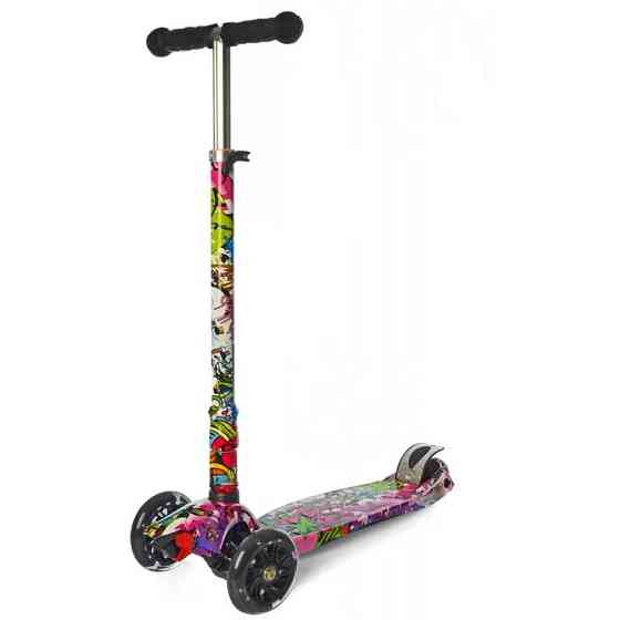 Самокат детский трехколесный iTrike MAXI JR 3-055-WP5 руль 66-89см, колеса ПУ с подсветкой, Черный Каменец-Подольский