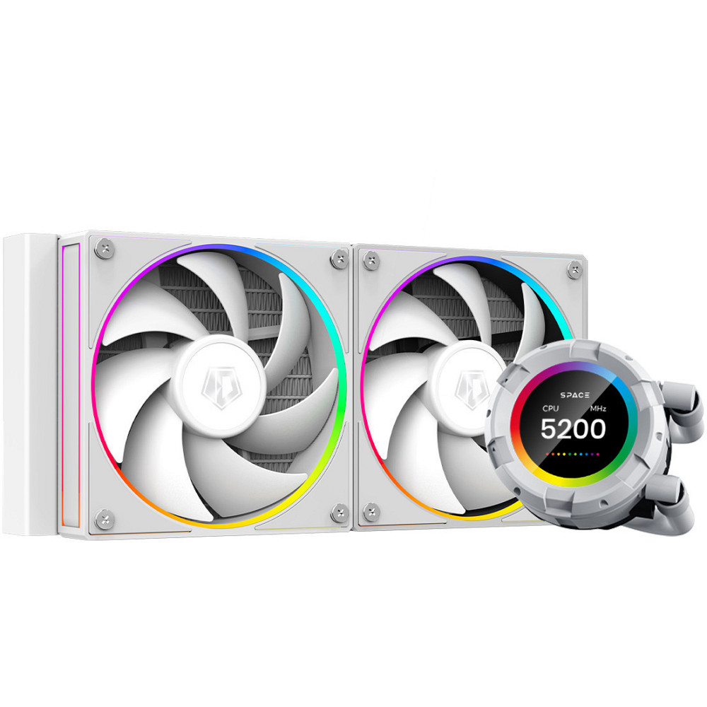 Система водяного охолодження ID-Cooling Space LCD SL240 White Білий Харьков - изображение 10
