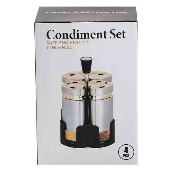 TS Kitchen Набір для спецій 4 ємності по 120 мл на підставці Коломия