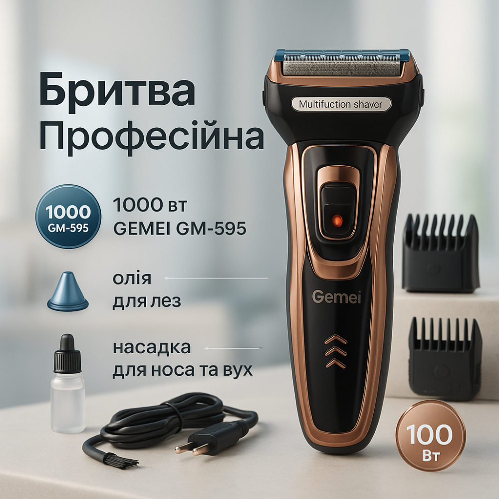 Портативная электробритва для поездок и командировок, Аккамуляторная сеточная бритва для стрижки GX-39 Львов - изображение 20