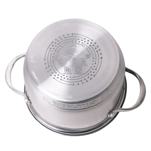 Каструля нержавіюча сталь 2,9л з кришкою 7-шарове дно 4718S KAMILLE Житомир - изображение 7